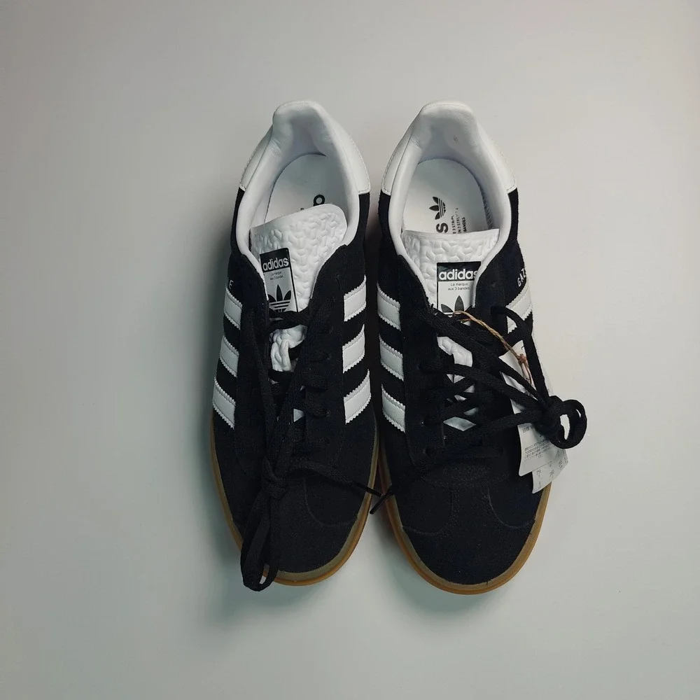 Adidas Gazelle Bold W Black White Gum Platform Sneakers IE0876 Mens 7.5 Womens 9